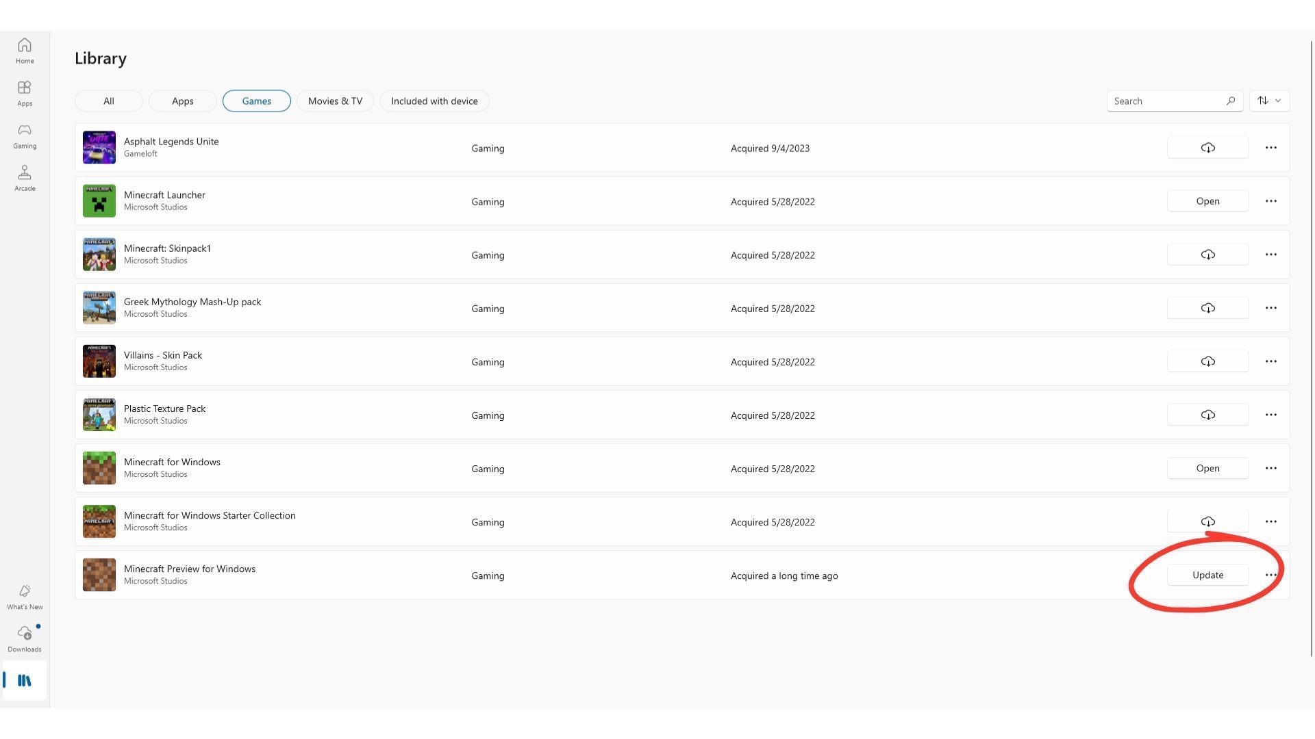 Make your way to the Microsoft store to manually queue the update for the Minecraft Bedrock 1.21.110.25 beta and preview (Image via Sportskeeda Gaming || Mojang Studios)