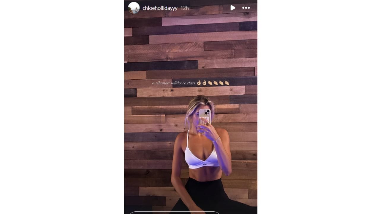 Chloe's Instagram story via @chloehollidayy