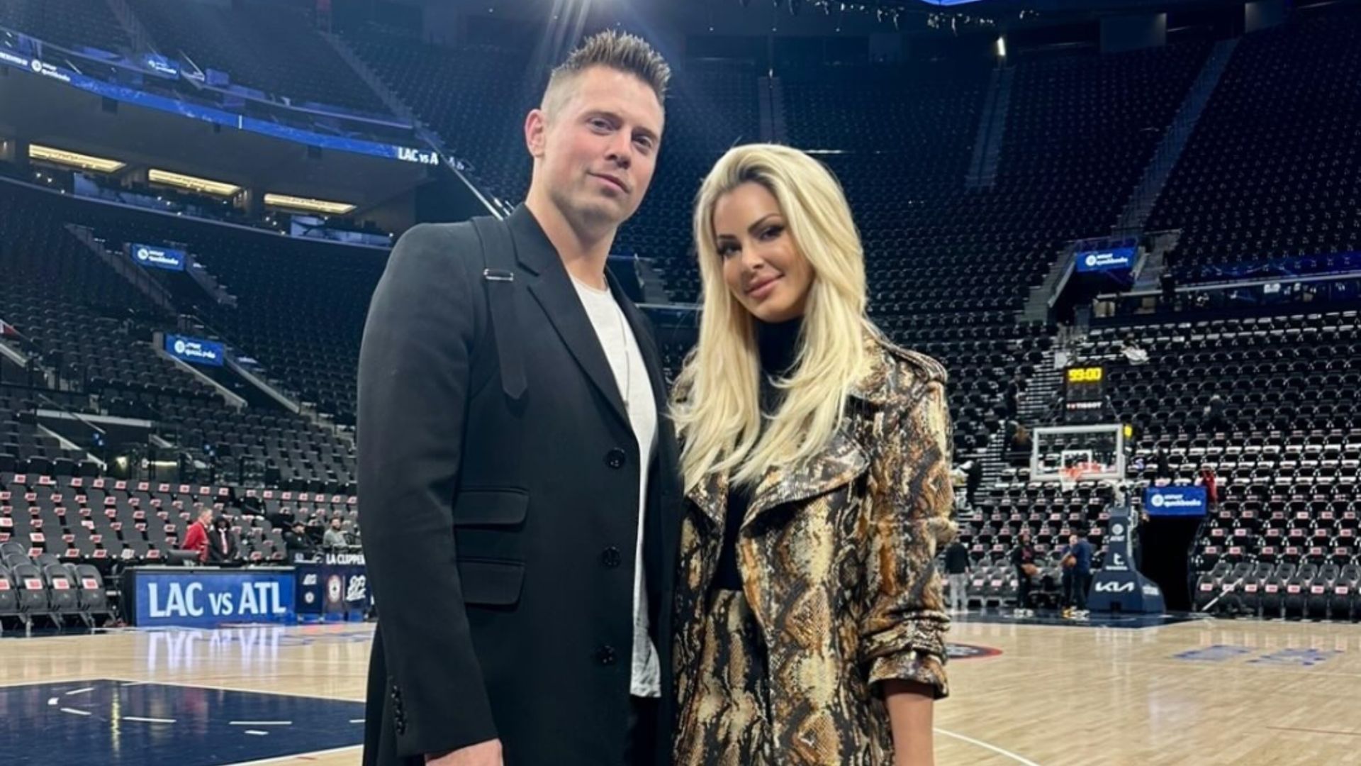 WWE star Miz and his wife Maryse (Image via both of their Instagram accounts)