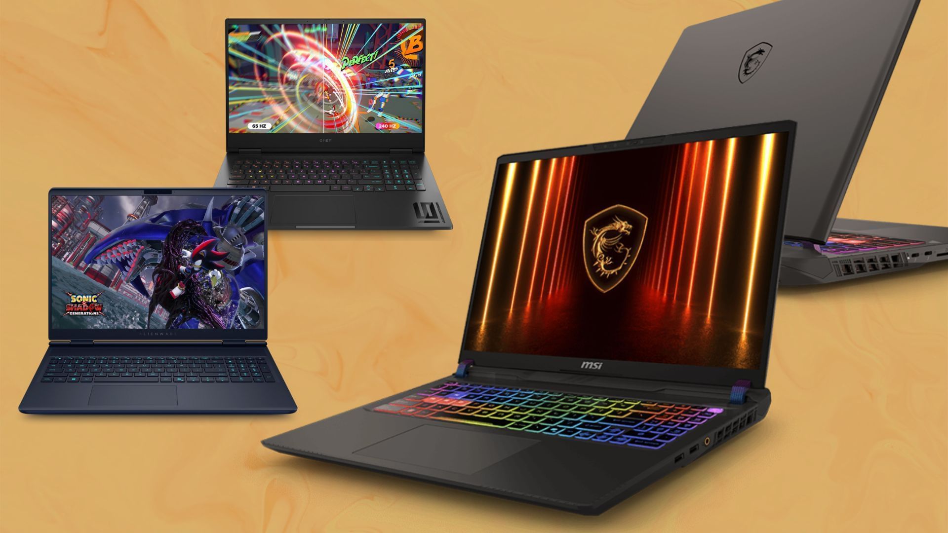 The best gaming laptops of 2025 (Image via MSI, Dell, HP)
