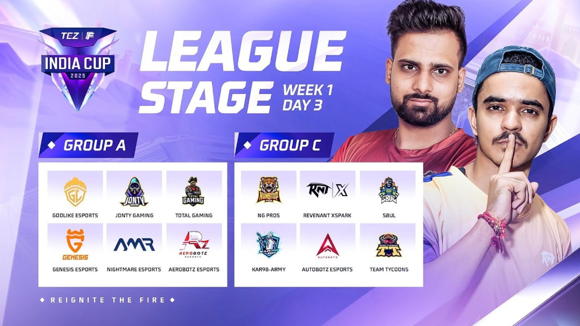 Day 3 of FFMIC 2025 League is scheduled on August 24 (Image via YouTube/Free Fire Max India Esports)