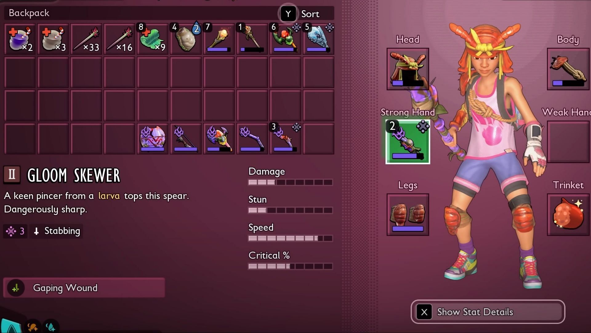 Gloom Skewer secret weapon (Image via Obsidian Entertainment || YouTube/Legacy Gaming)