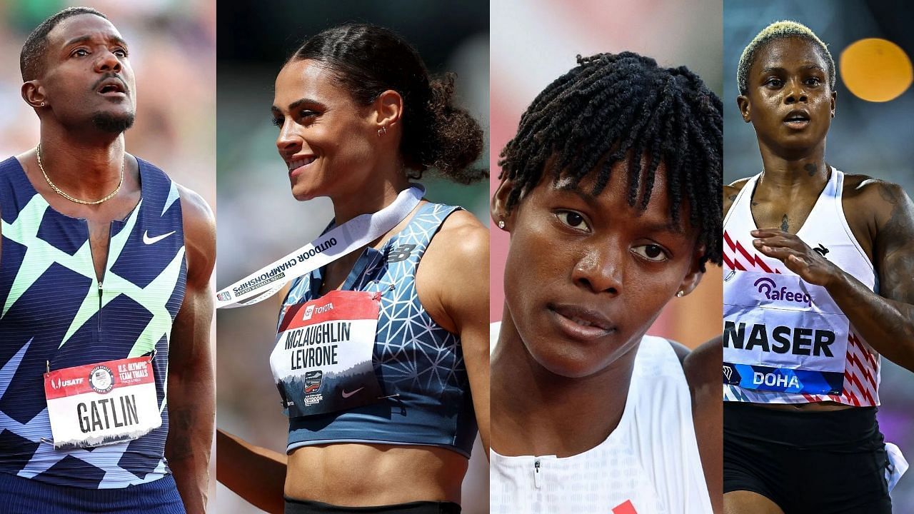In Pictures: Justin Gatlin, Sydney McLaughlin-Levrone, Marileidy Paulino and Salwa Eid Naser (Image via: All Getty)