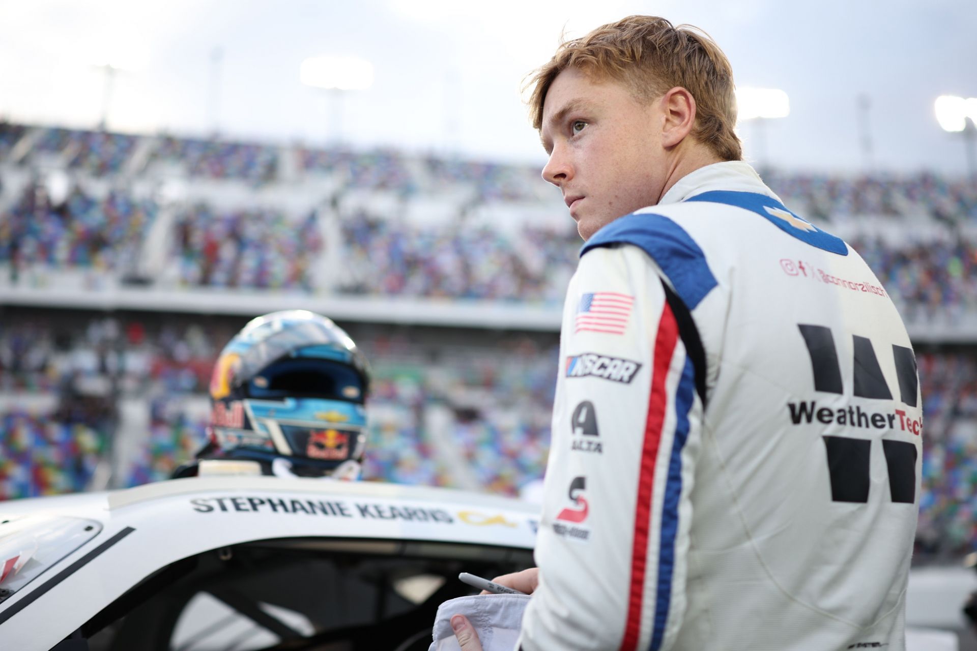 Connor Zilisch (88) before the NASCAR Xfinity Series Wawa 250 at Daytona. Source: Getty
