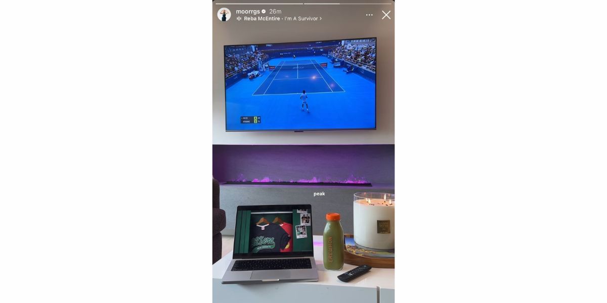 Taylor Fritz&#039;s girlfriend Morgan Riddle&#039;s Instagram story