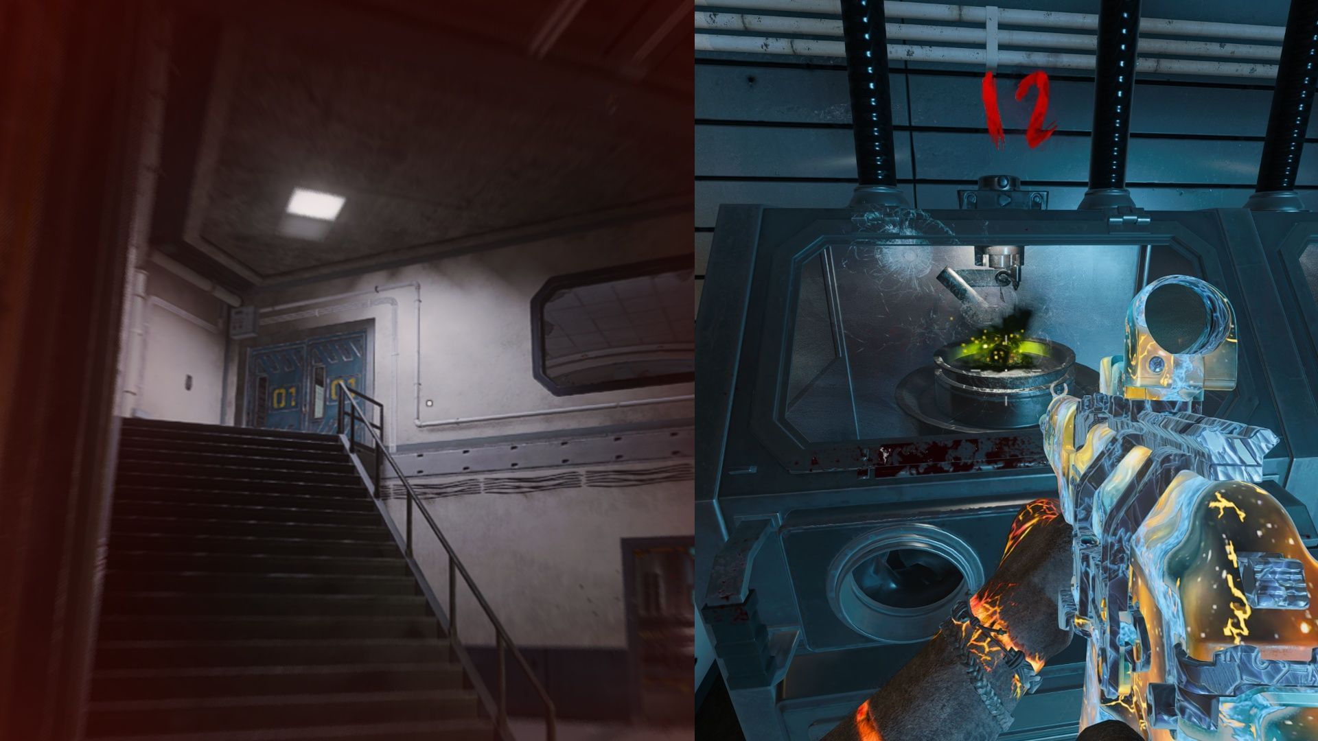 Open the locked door, and inside you will find the Cyst (Image via Sportskeeda Gaming || Activision)