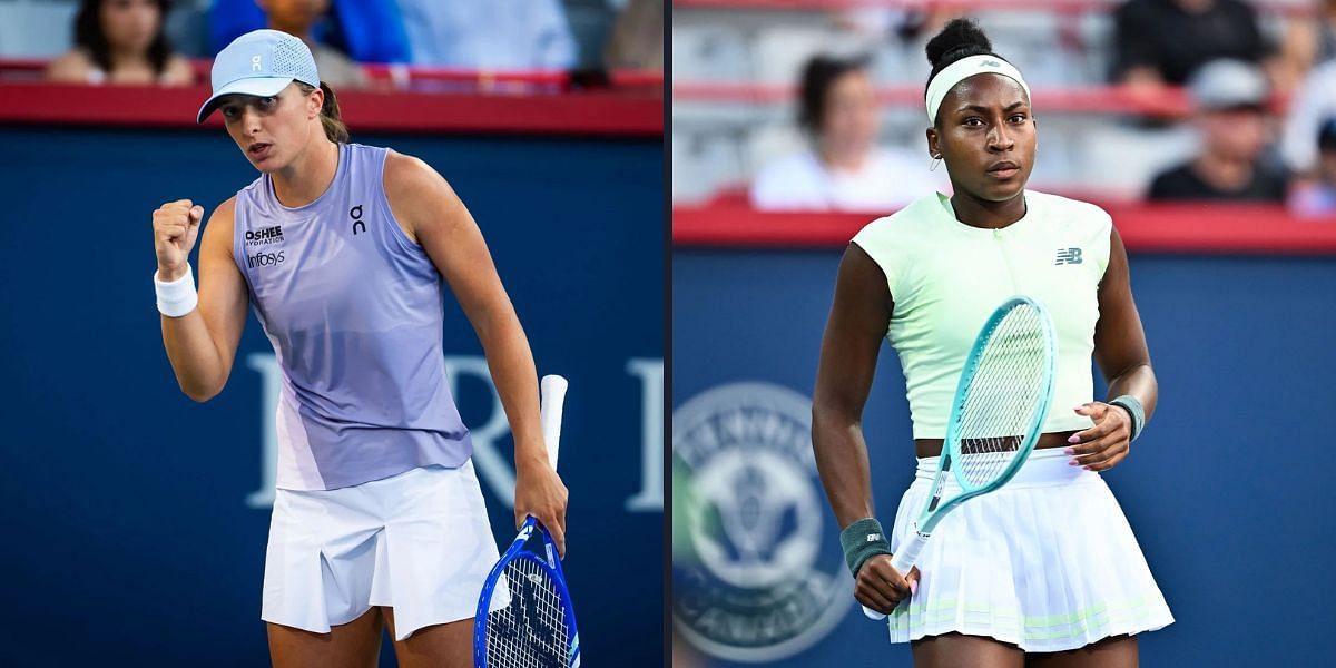 Iga Swiatek (L) could surpass Coco Gauff as the World No. 2 at the Canadian Open 2025. (Photos: Getty)