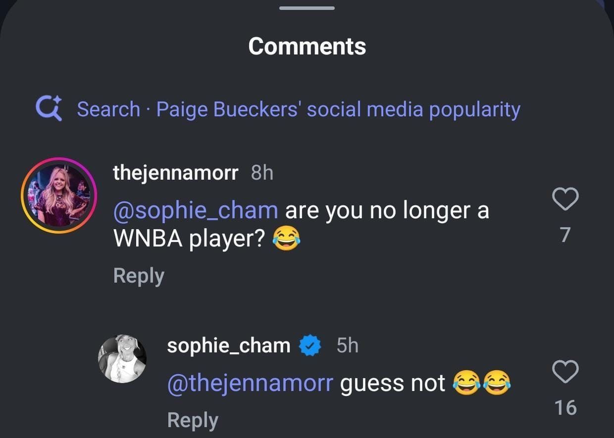 Sophie Cunningham&rsquo;s response to a fan/Instagram @boardroom