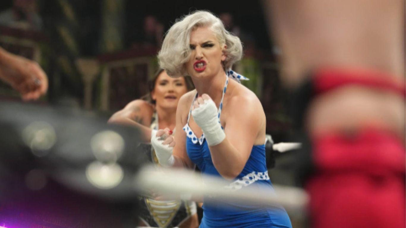 Toni Storm was the opening act at Collision last night [ Image from allelitewrestling.com]