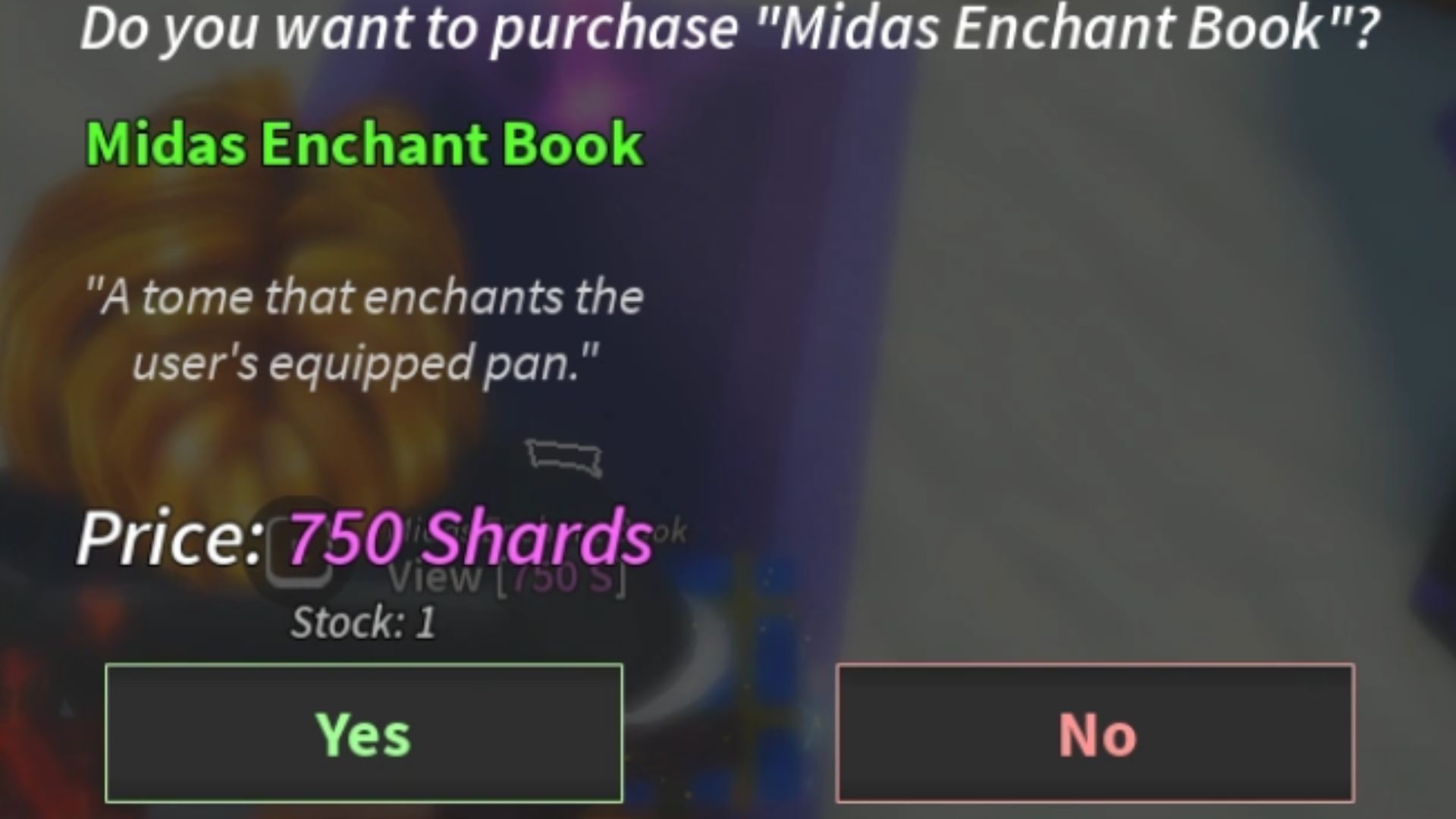 Midas Enchant Book (Image via Roblox)