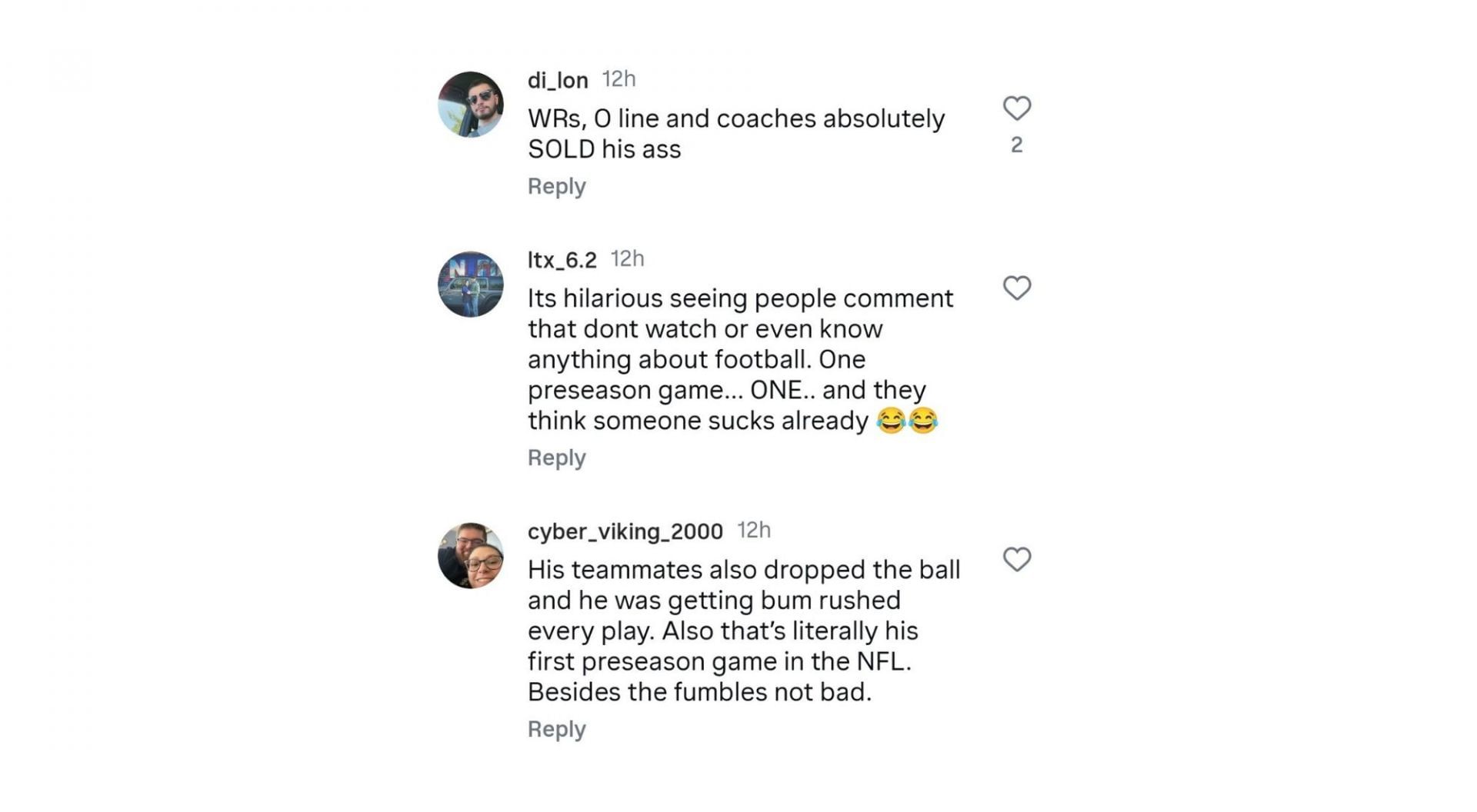 Fans react as Quinn Ewers struggles heavily in disappointing NFL preseason debut