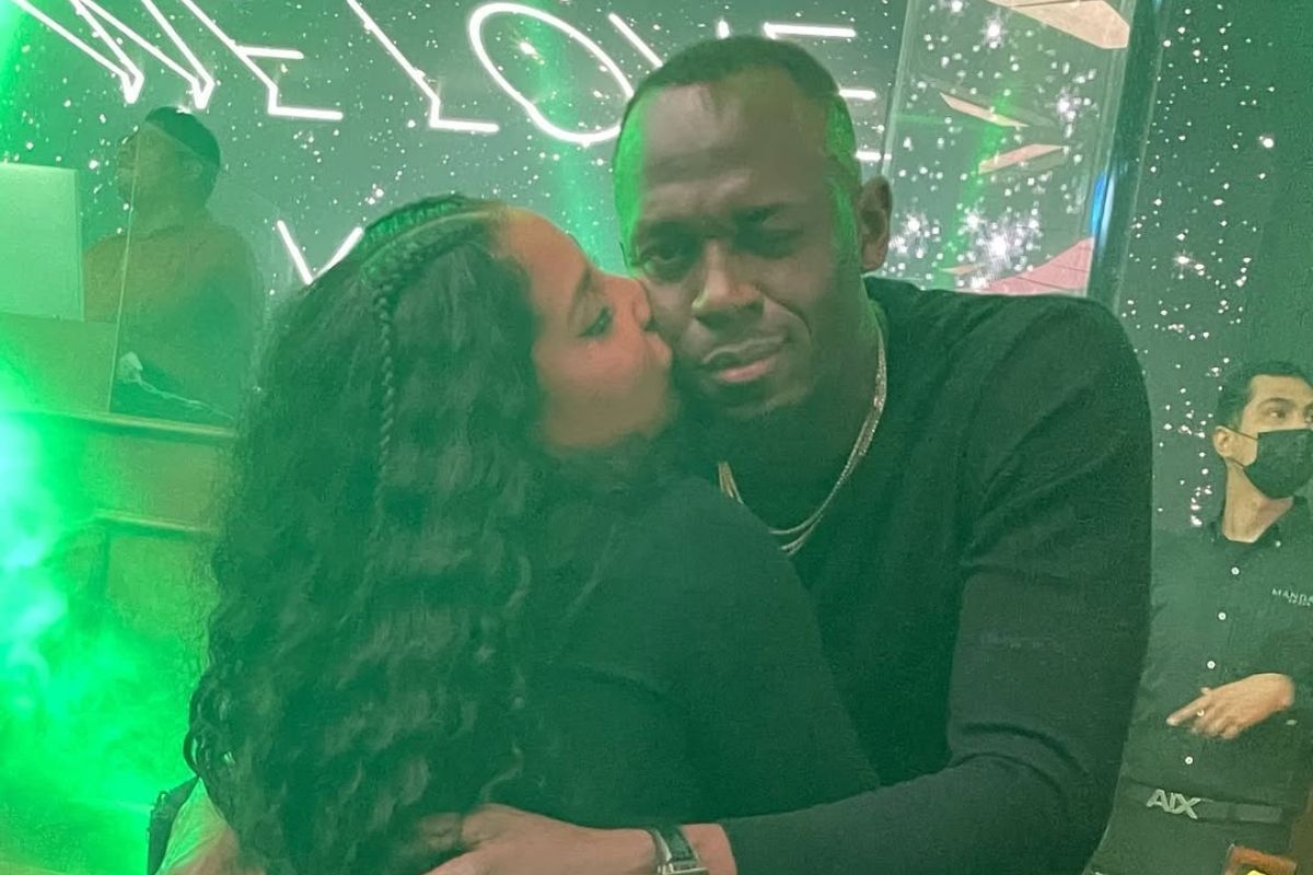 Usain Bolt and his girlfriend, Kasi Bennett - Source: getty