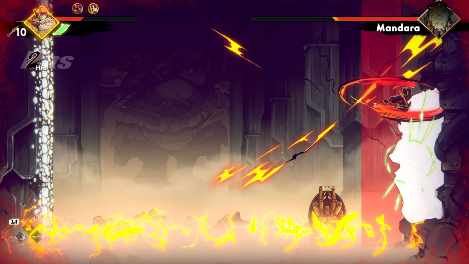 Be careful! You can break the statue on its way down, and leave you with almost nowhere to stand (Image via SEGA)