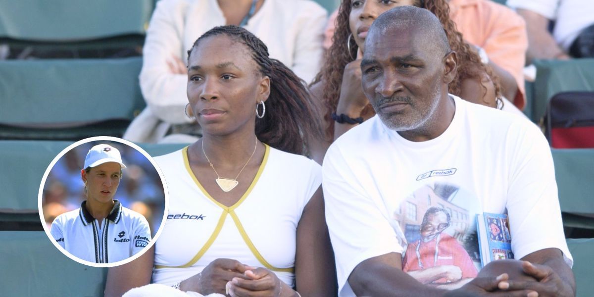 Venus Williams with her father Richard and Irina Spirlea (inset) (Image Source: Getty)