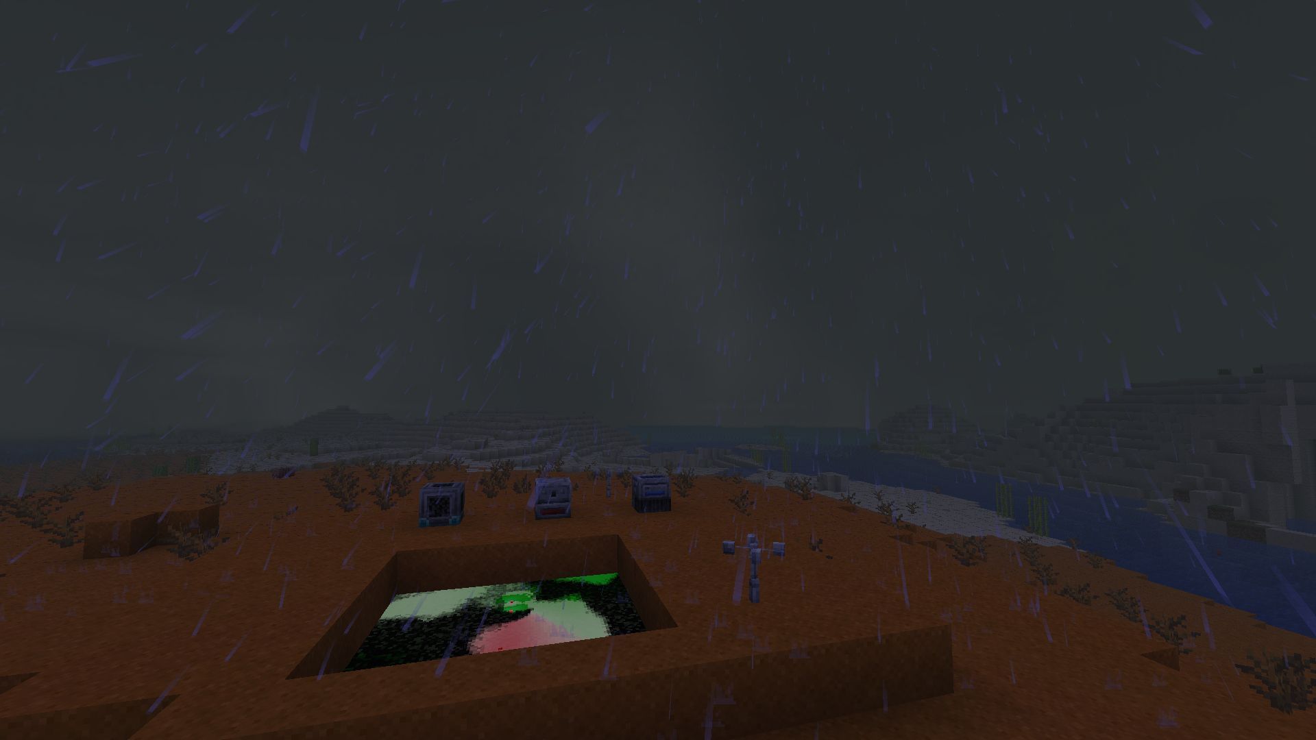 The Minecraft ProtoManly&#039;s Weather mod features an array of tools and items to detect and combat these storms (Image via Sportskeeda Gaming || Mojang Studios)