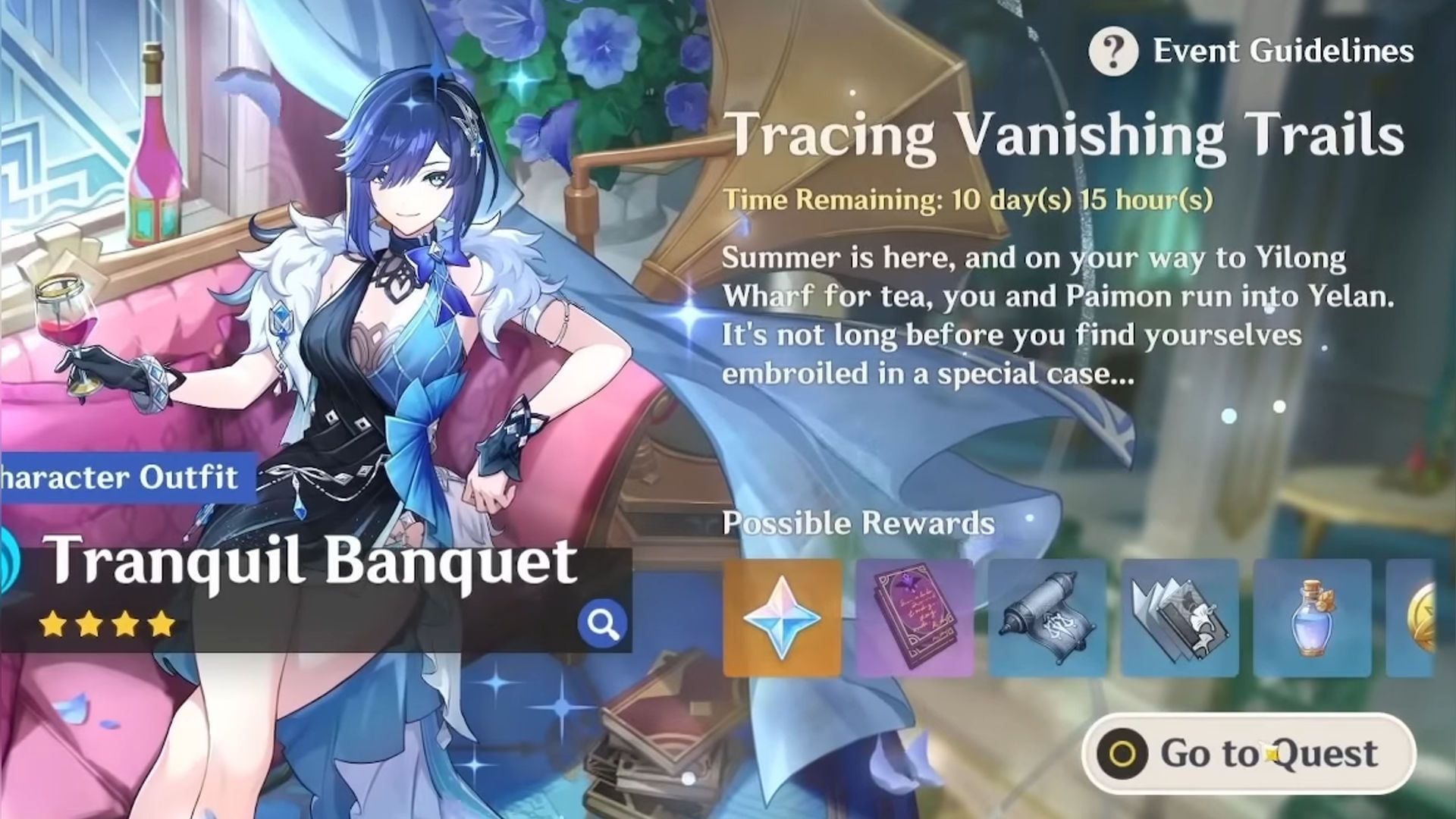 Official art of the event &quot;Tracing Vanishing Trails&quot; (Image via HoYoverse)