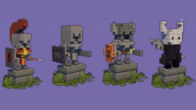 Minecraft player showcases easy to build statues