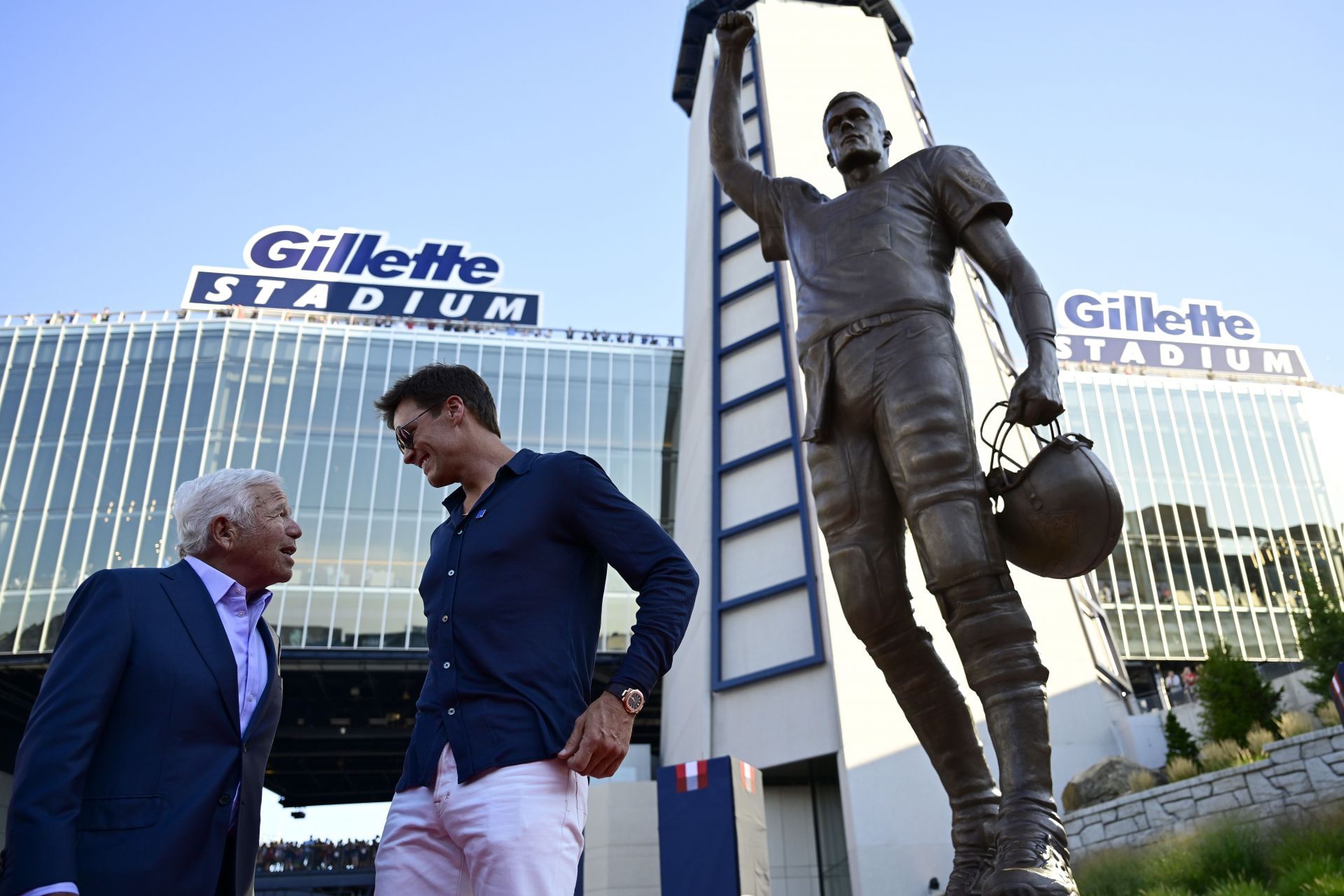 New England Patriots Unveil Tom Brady Statue - Source: Getty