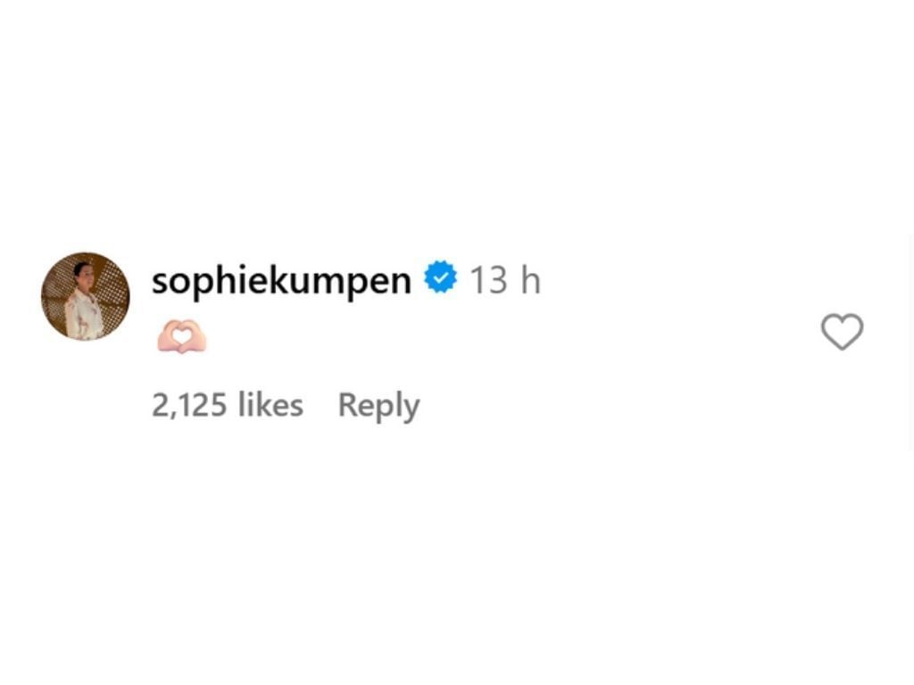 Max Verstappen&#039;s mother Sophie Kumpen reacts to Kelly Piquet&#039;s Instagram post (@sophiekumpen on Instagram)