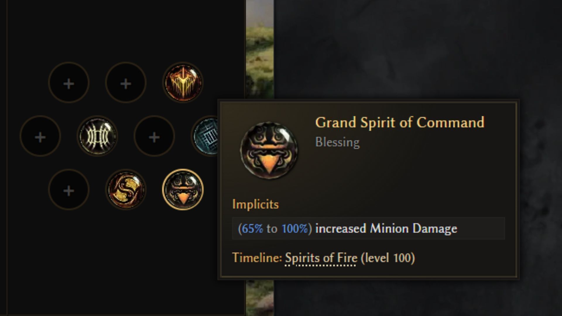 Grand Spirit of Command gives a huge damage boost to minions (Image via EHG || LE Tools)