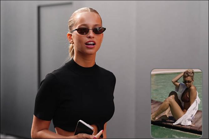 Lando Norris' girlfriend Margarida Corceiro makes a fashion statement with a poolside photoshoot