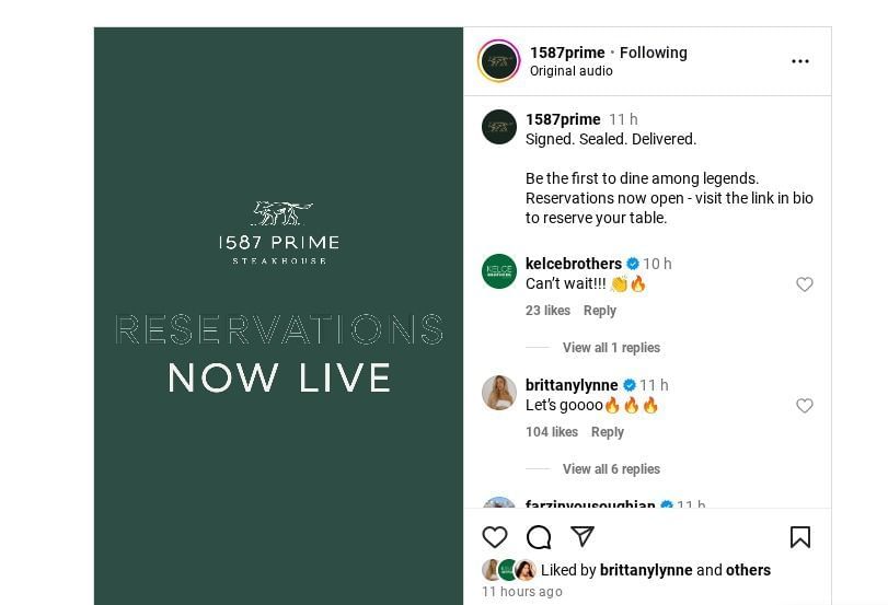 Brittany&#039;s comment on the steakhouse
