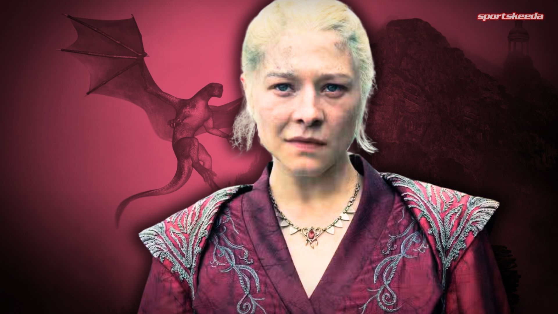 An image from the fantasy series House of the Dragons season 3 (Custom cover edited by Sportskeeda, Original Image [HBO])