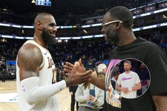 "With a few good men": Draymond Green reacts to wholesome moment with LeBron James and Kevin Love in offseason