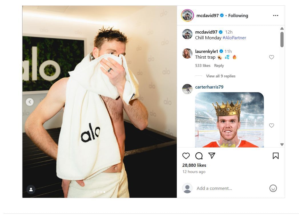via Instagram/@mcdavid97