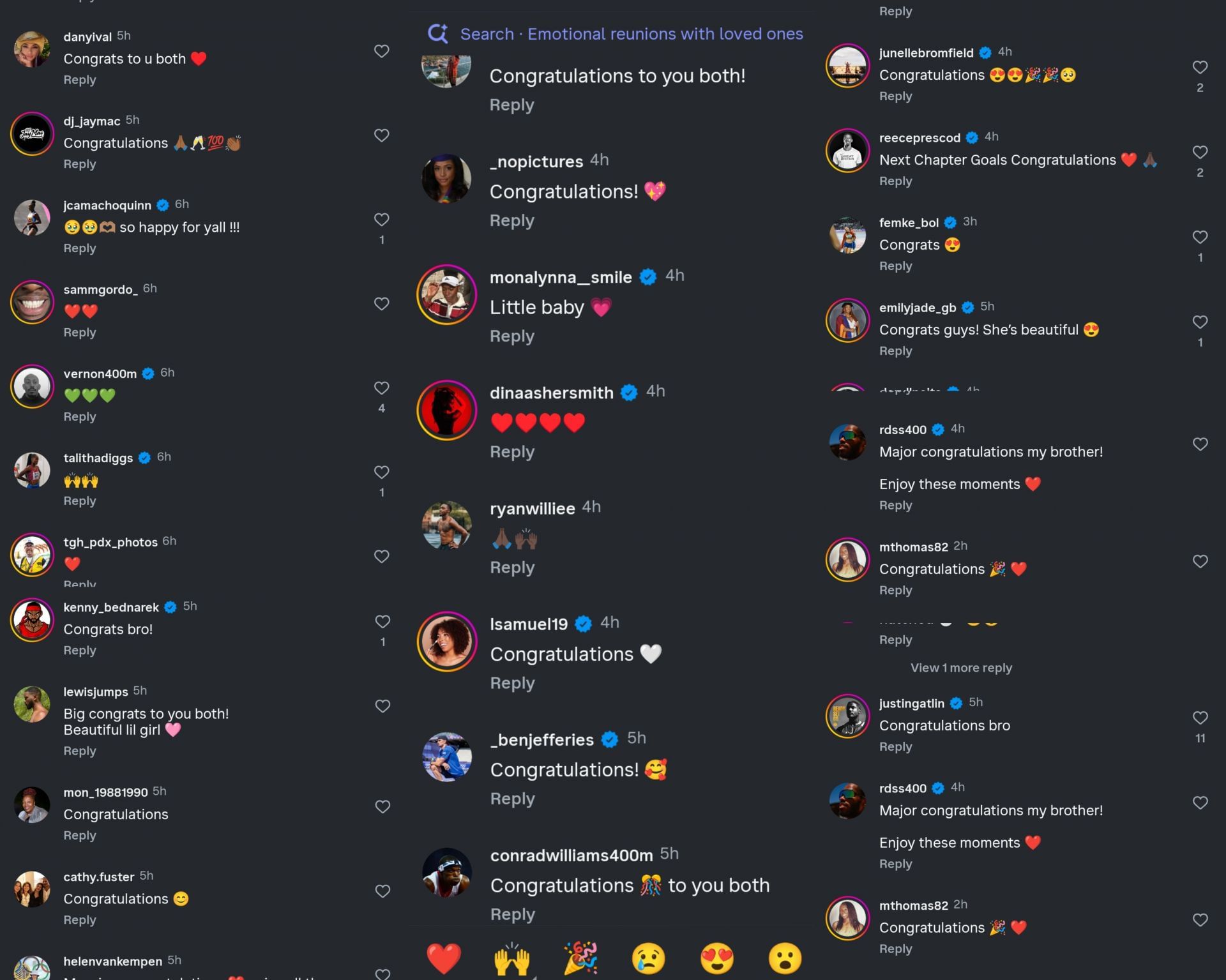 Screenshot of Matthew Hudson-Smith&#039;s post comments. Credits - IG/matthudsonsmith