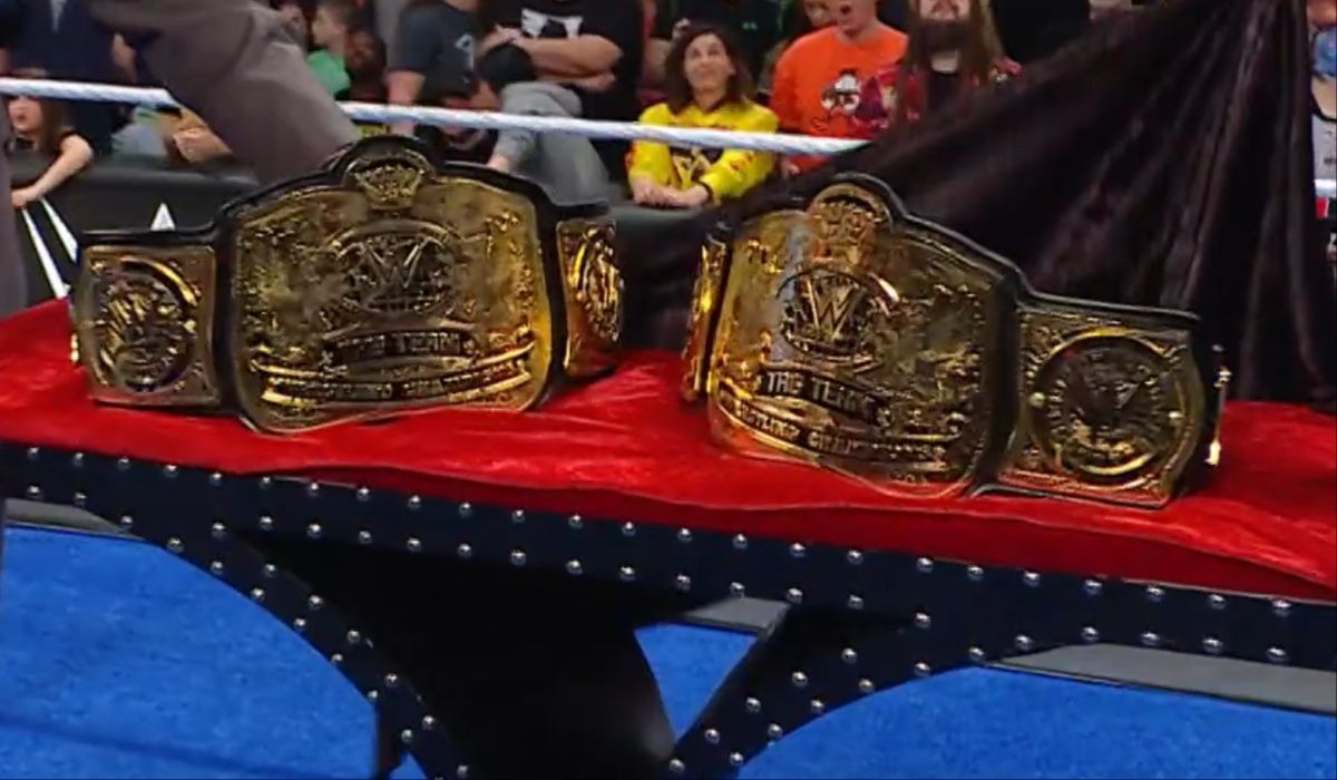 Current version of the WWE Tag Team titles. (Image via WWE.com)`