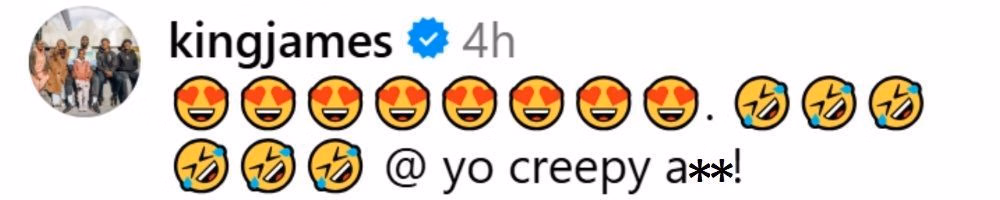 LeBron James comments on Savannah James&#039; IG post about Zhuri. (Photo: @mrs_savannahrj on IG)