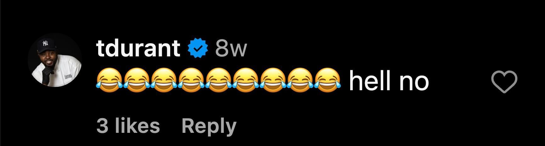 Tony Durant comment