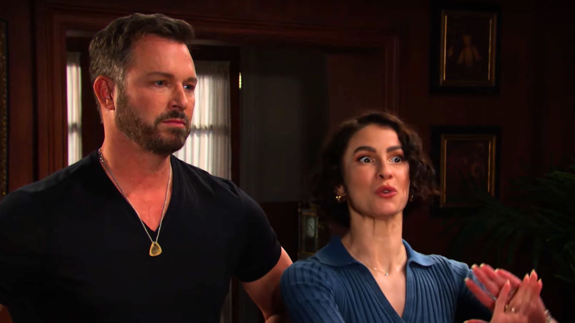 Sarah is shocked to find Xander closer to Gabi (Image via YouTube/@Days of Our Lives)