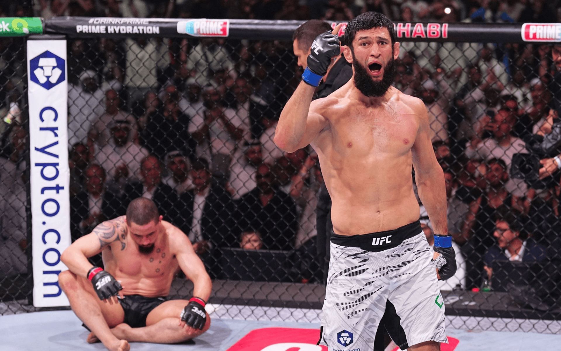 Khamzat Chimaev shuts down critics for calling him &quot;hype&quot;. [Image courtesy: Getty]