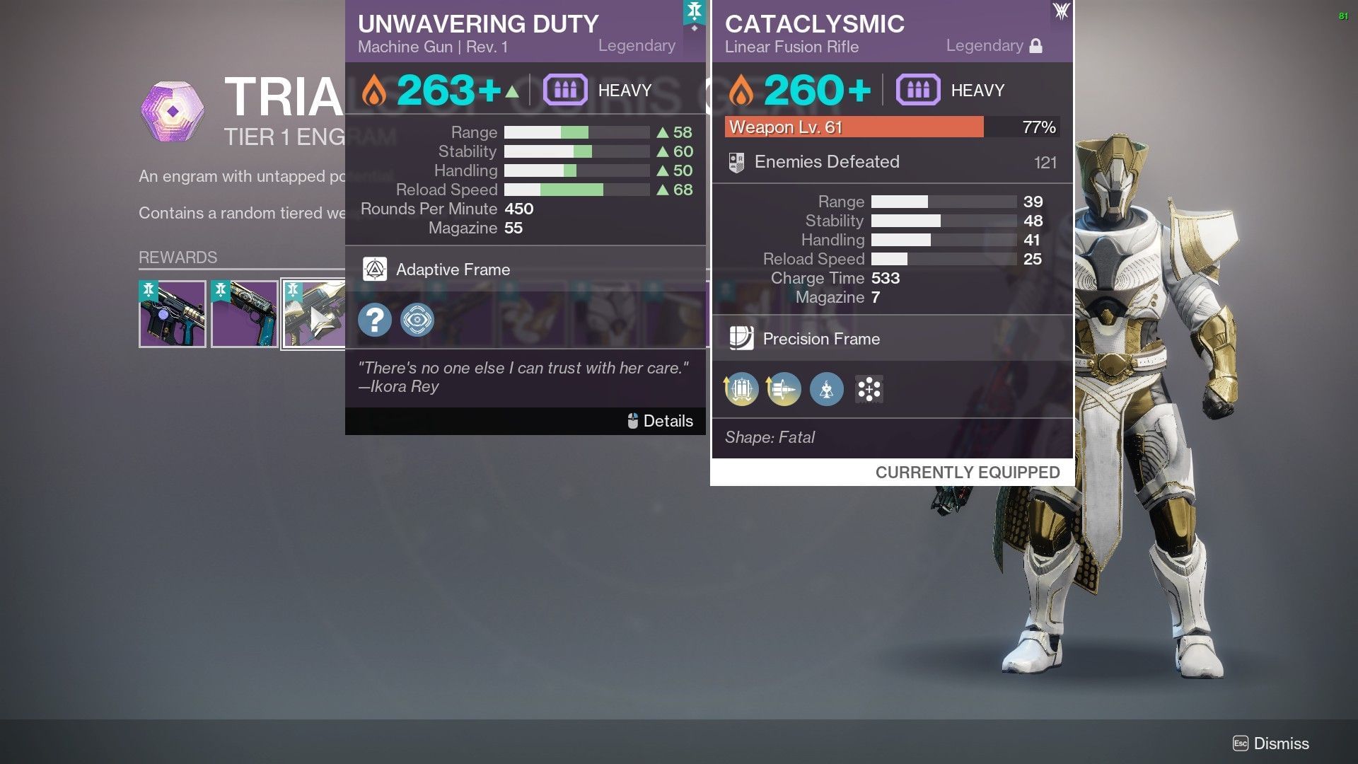 Unwavering Duty Machine Gun in Destiny 2 (Image via Bungie)