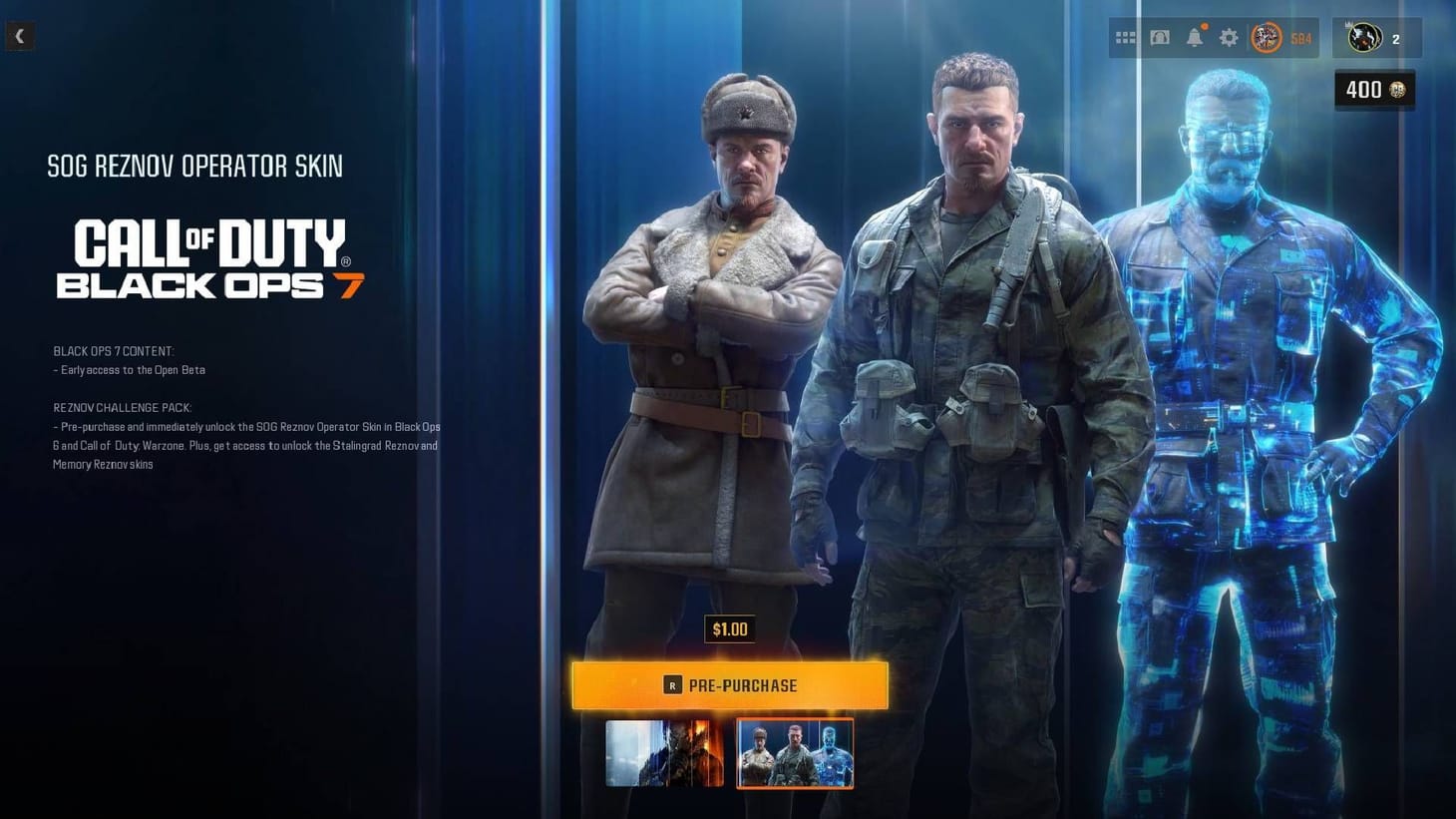 How to get Black Ops 7 Beta access and 3 Reznov skins