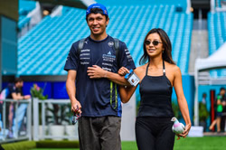 Alex Albon poses with partner Lily Muni He in picturesque setting: “The Dolomites got me rock hard”