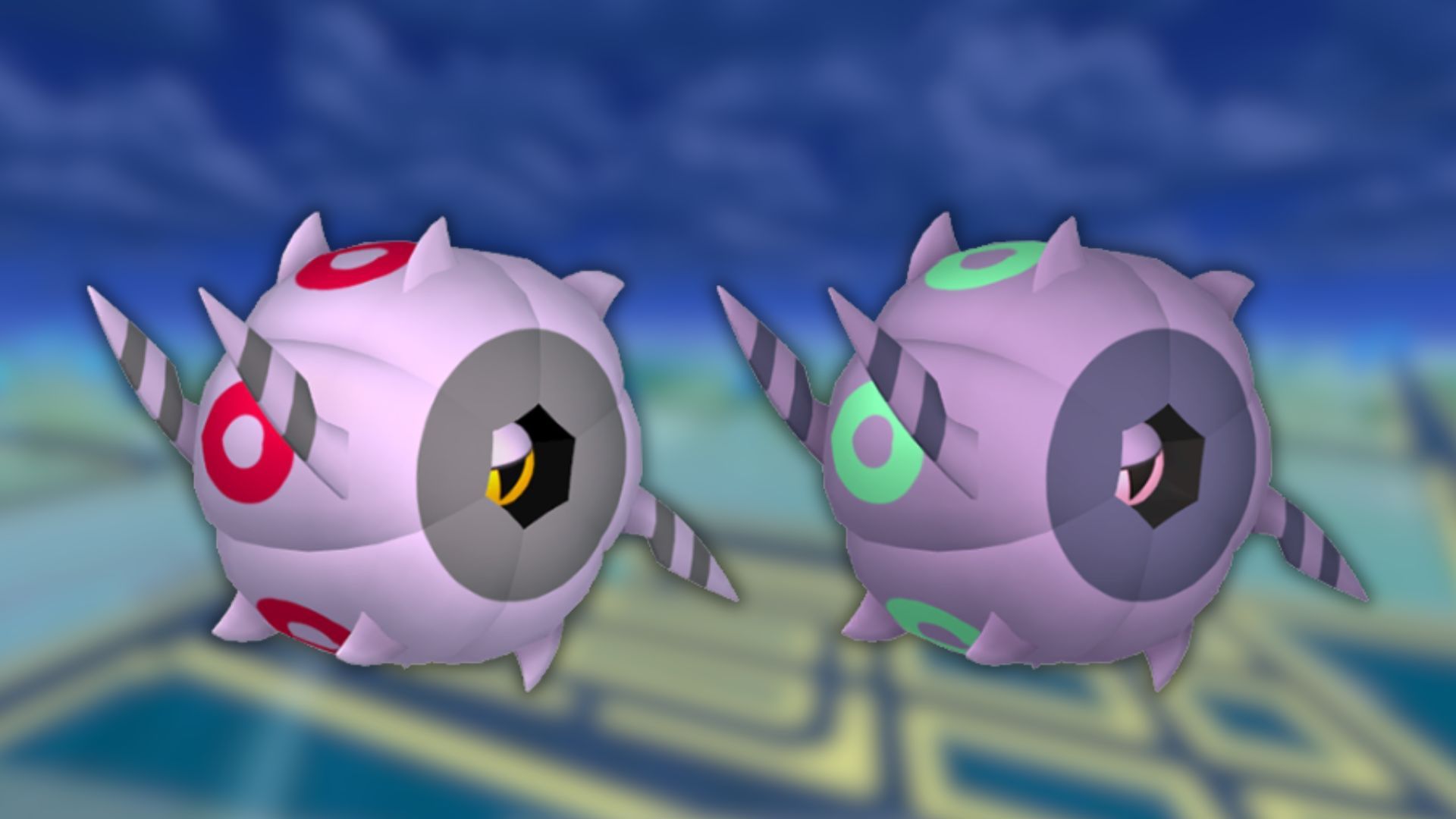 Whirlipede and its shiny variant (Image via The Pokemon Company)