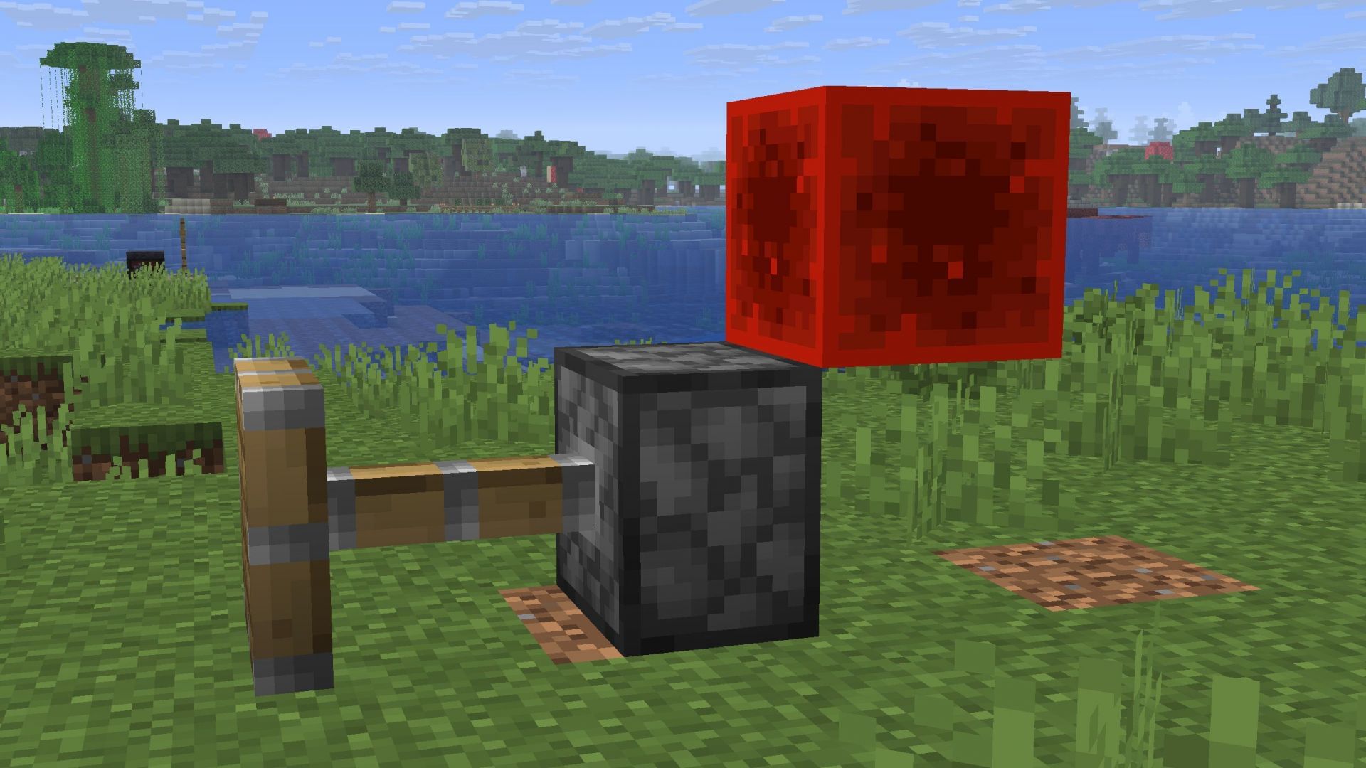 Quasi-connectivity means that certain redstone blocks can be activated even if they do not have a redstone block activating them (Image via Sportskeeda Gaming || Mojang Studios)