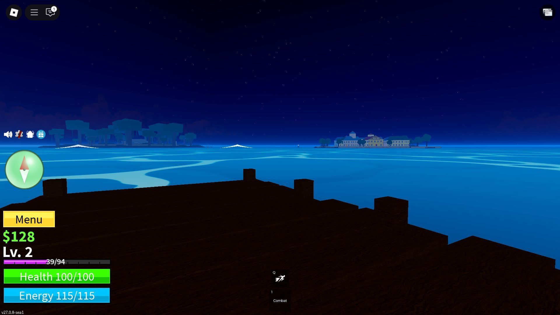 Fishing is possible in any water body (Image via Roblox)