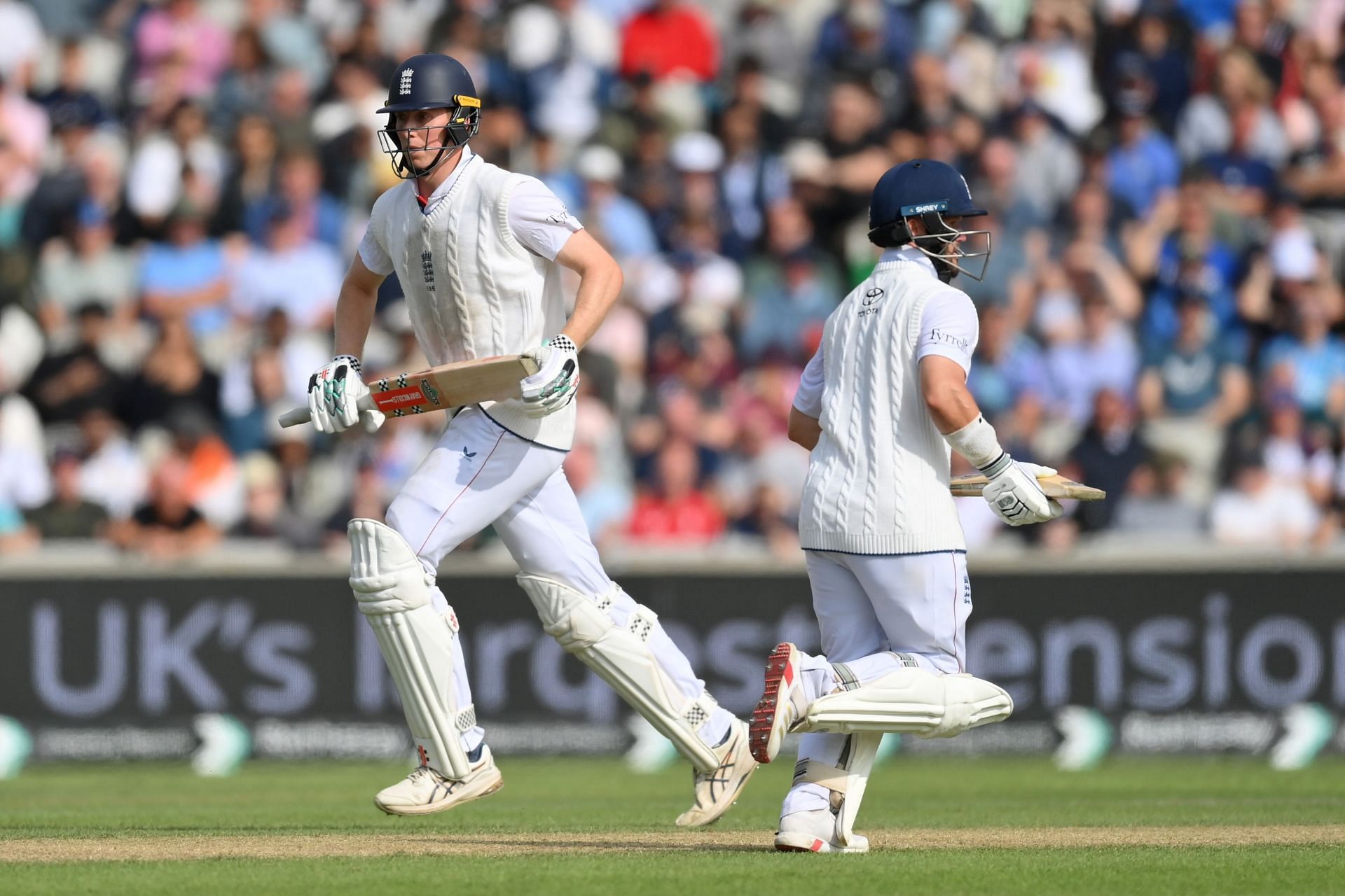 Zak Crawley (left) and Ben Duckett stitched together a 92-run opening partnership in just 12.5 overs. [P/C; Getty]