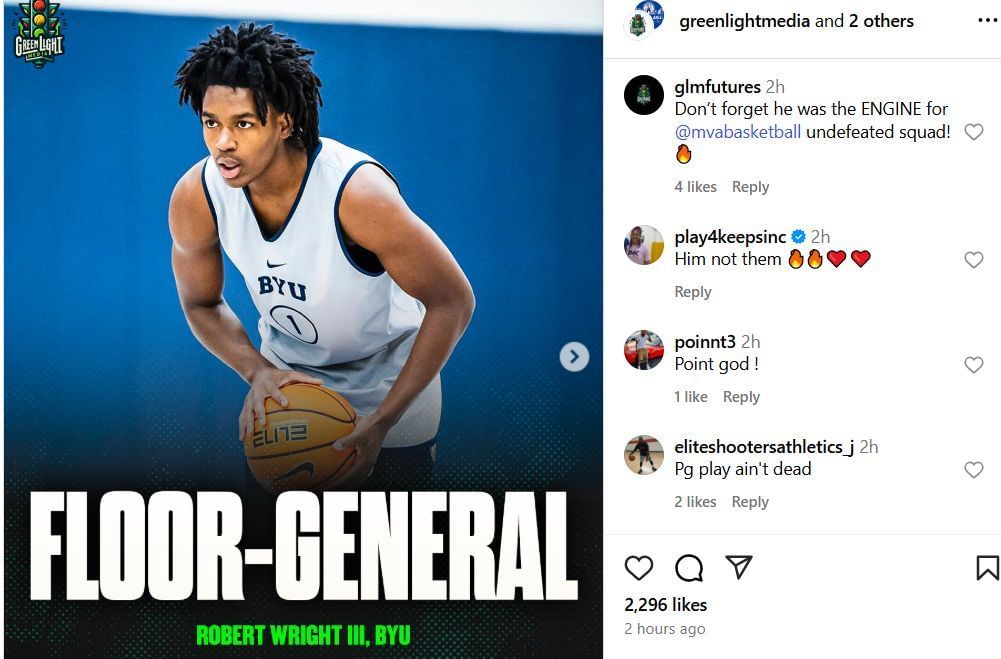 Fans react to Robert Wright III&#039;s workout clip on IG. Image via @greenlightmedia