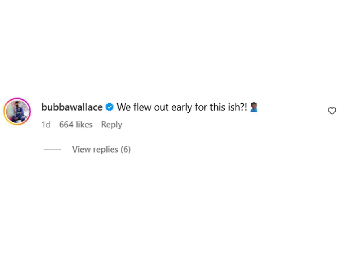 Bubba Wallace&#039;s comment on Blaney&#039;s Iowa interview (Image via Instagram/ @nascar)