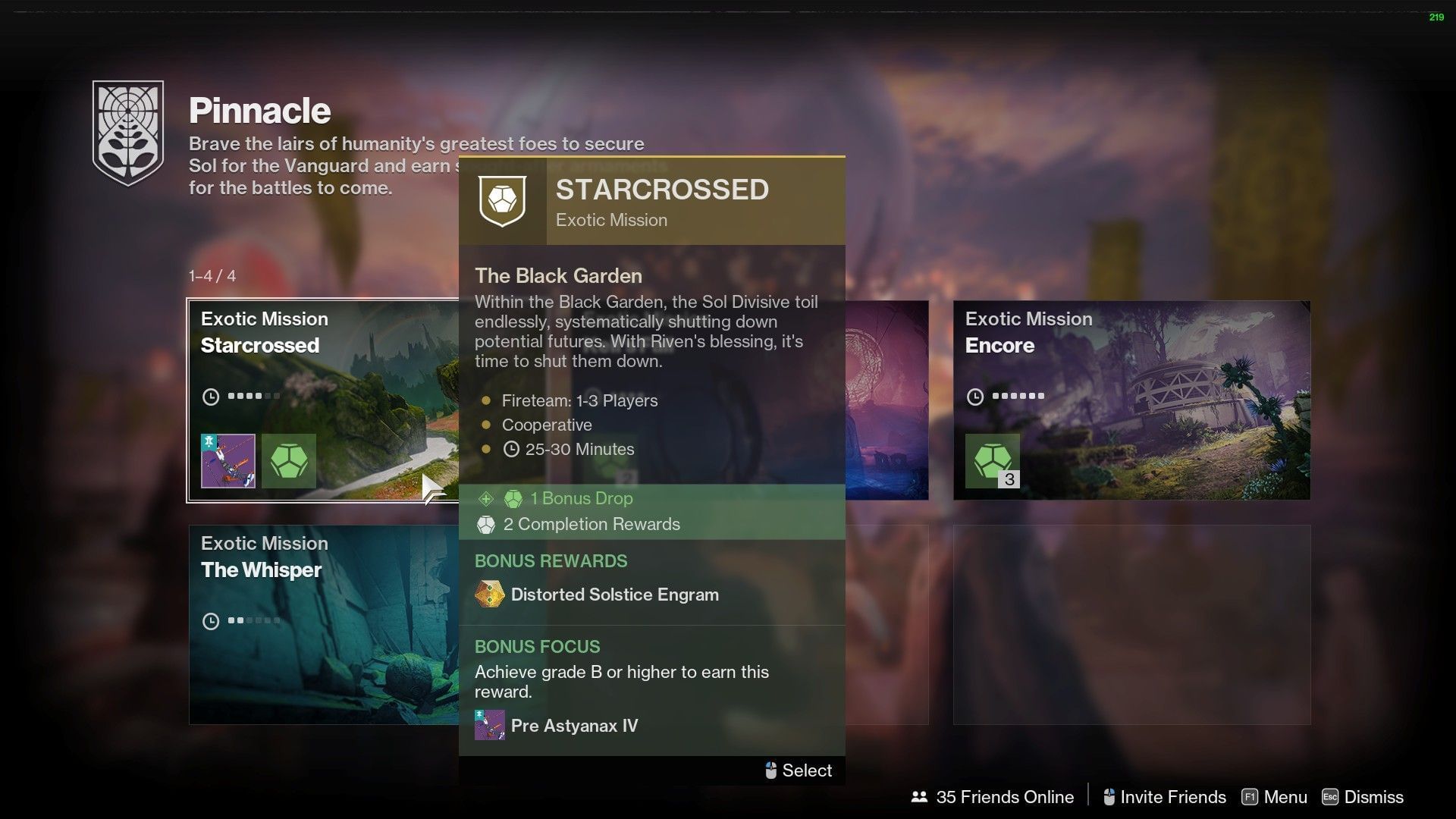 Pre Astyanax IV in Destiny 2 (Image via Bungie)