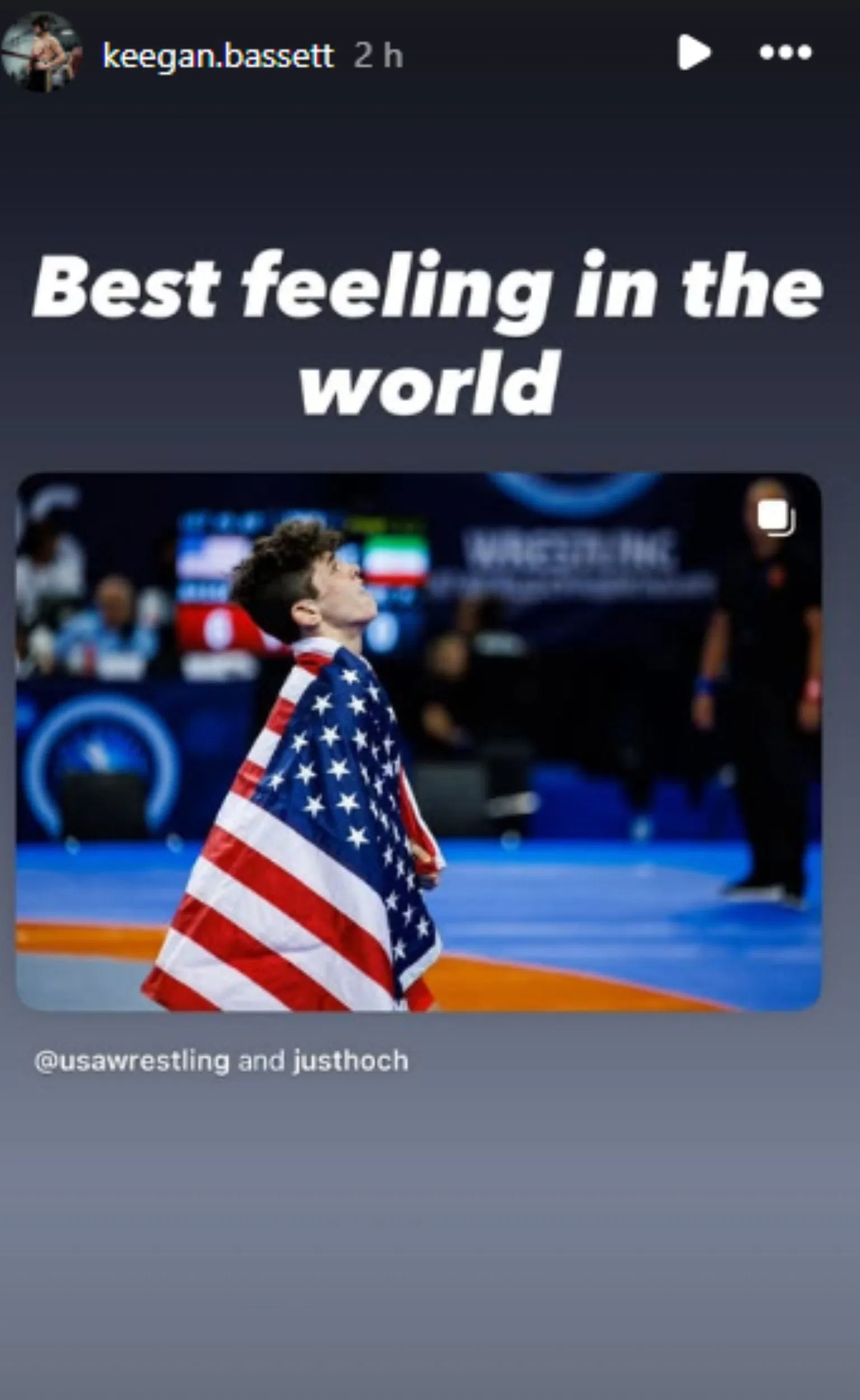 Screengrab of Keegan Bassett&#039;s Instagram story [Image Source: Keegan Bassett&#039;s Instagram]