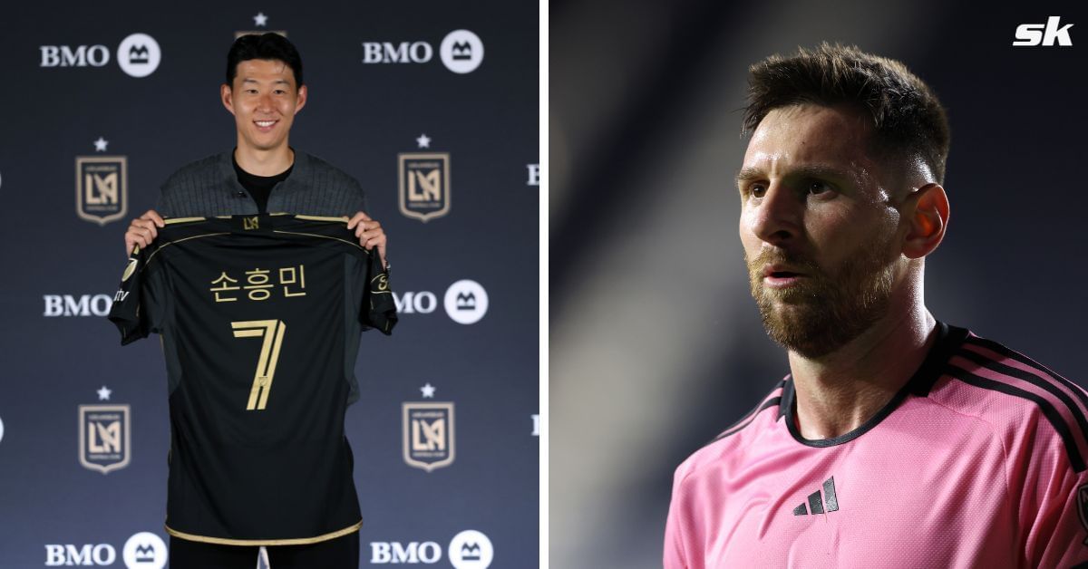 Son Heung-MIn and Lionel Messi