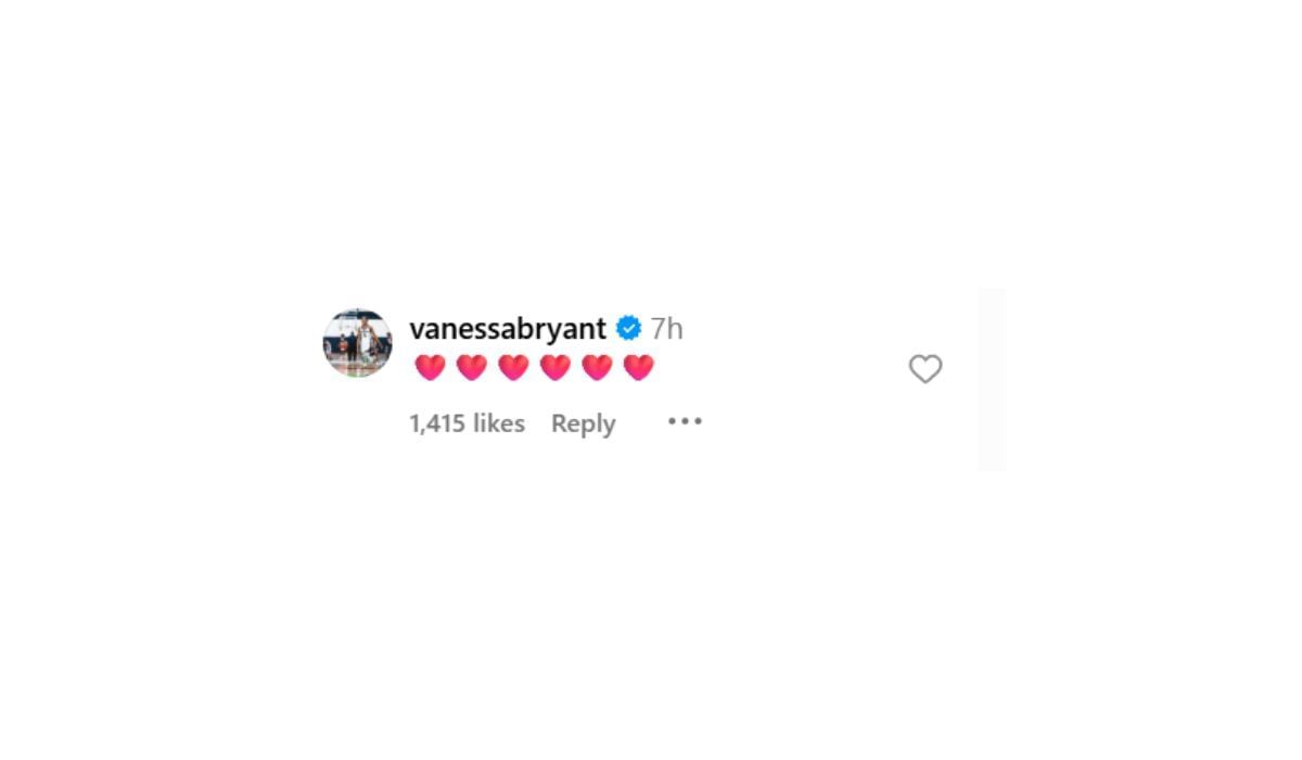 Vanessa Bryant reacts to Dodgers&#039; tribute post (Source: Instagram/LA Dodgers)