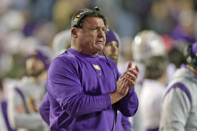 "Getting the itch or not getting paid by LSU anymore?": CFB fans roast Ed Orgeron after ex-LSU coach hints at shocking college football comeback