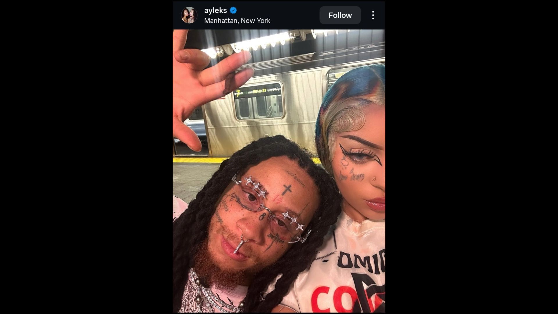 Ayleks posted Trippe Redd on her IG. (Image via Instagram/@ayleks)